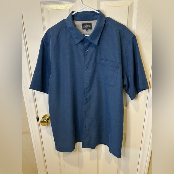 Quiksilver Waterman Blue Men's Shirt - Picture 1 of 4